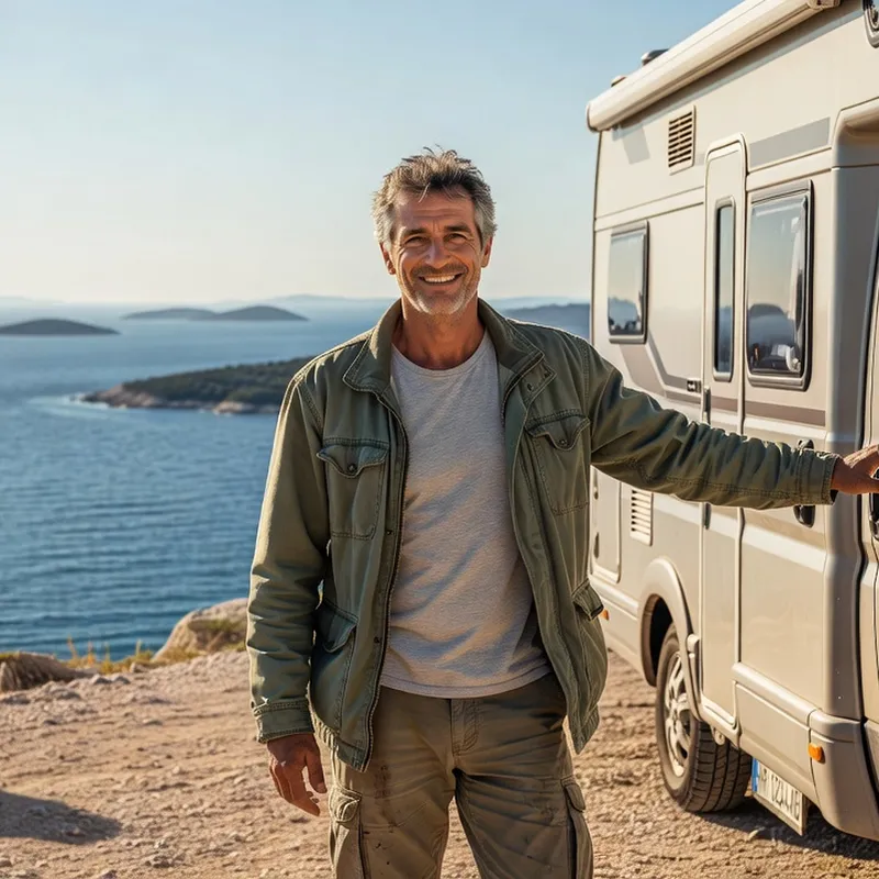 Portrait de Marc Vanderbeck, voyageur en camping-car
