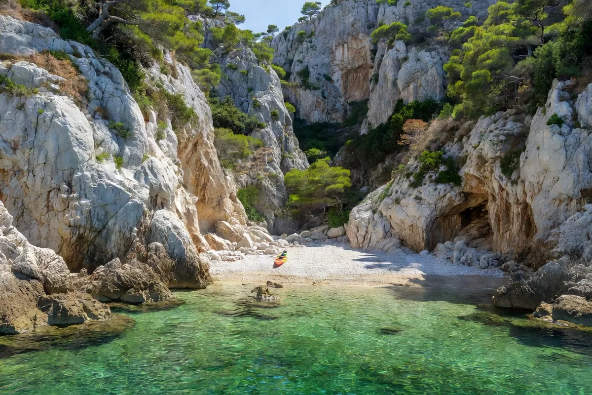 Van stationné sur un belvédère avec vue panoramique sur la côte adriatique