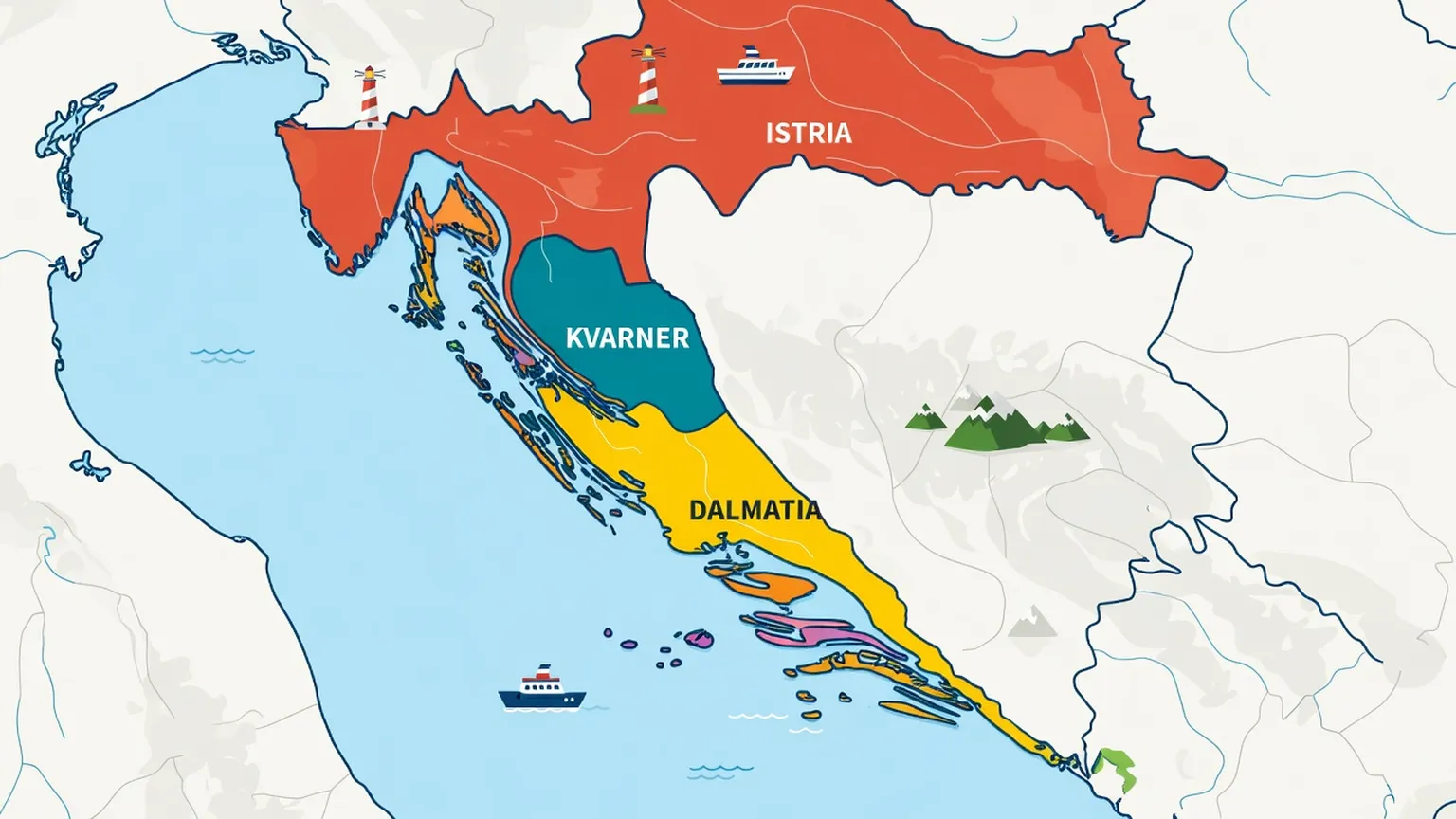 Régions de Croatie et côte Adriatique : guide complet 2026