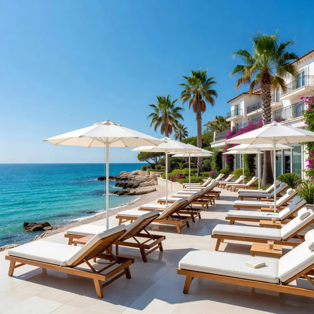Terrasse d’hôtel en bord de mer en Croatie